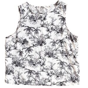 C&C California Womens 100% Linen‎ Sleeveless Top Size M